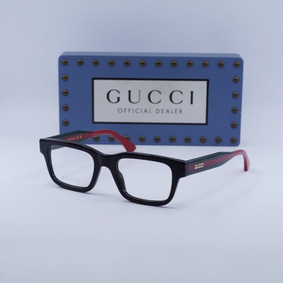 Gucci GG1865O 001 Square Eyeglasses – Black 50mm - Picture 1 of 9